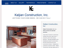 Tablet Screenshot of kaljianconstruction.com